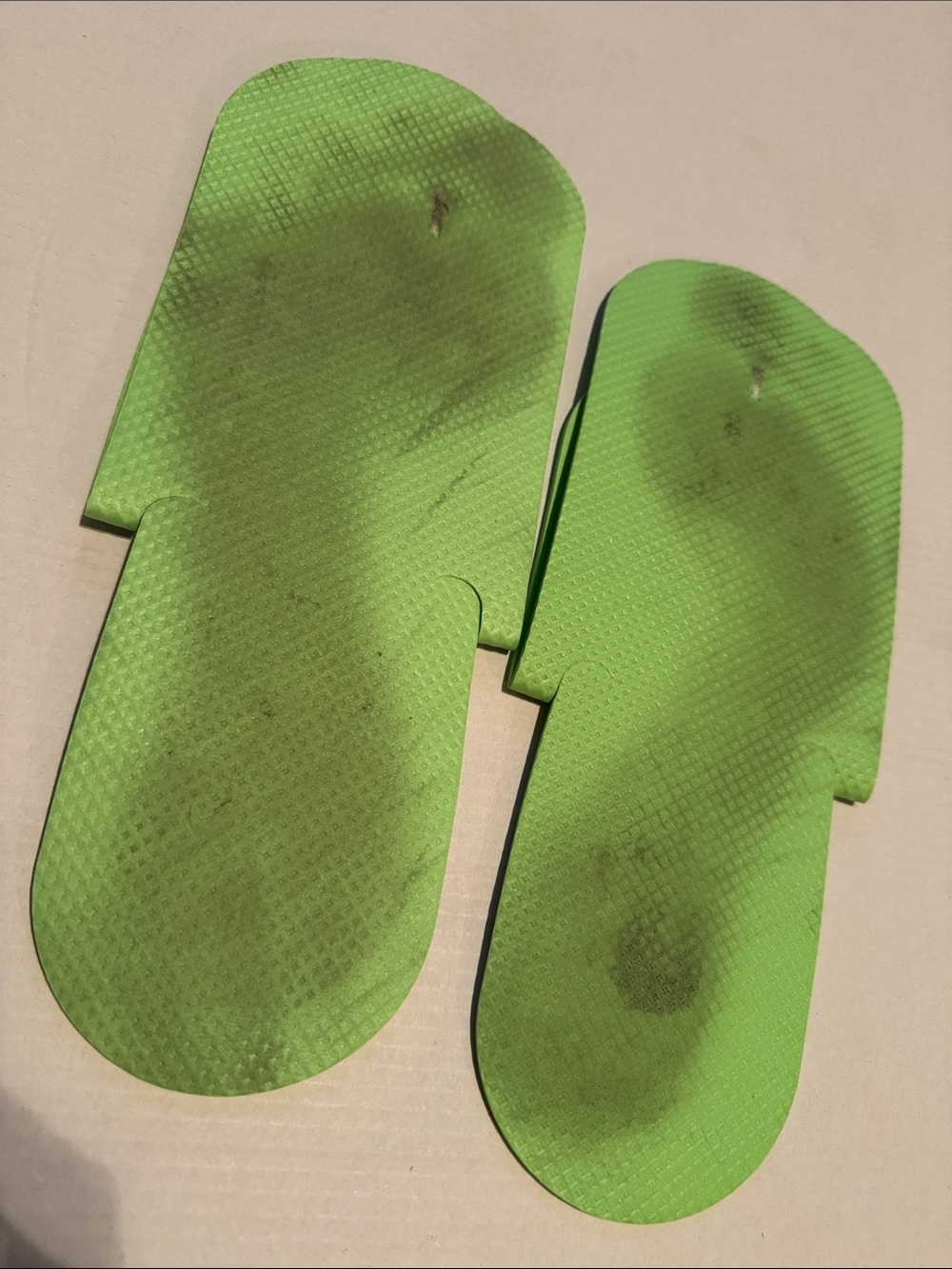 Lime Green Foam Flip-Flop Insoles